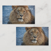Faune - carte de visite de lion (Devant / Derrière)