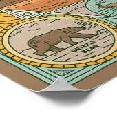 Faune de Yellowstone Poster vintage (Coin)