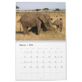 Faune du calendrier de Mara du masai du Kenya (Feb 2026)