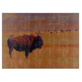 Faune en verre de Buffalo de planche à découper (Devant)