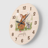 Faune Fête Papillon Beurre Nature Horloge murale (Angle)