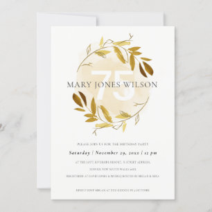 FAUNE JAUNE D'OR WREATH TOUT ÂGE 75 CARTE D'ANNIVE