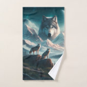 Faune Loups à l'aube  (Serviette à main)