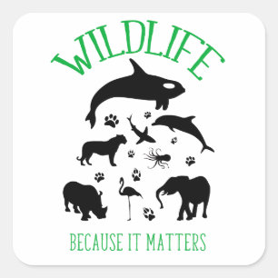 Faune parce qu'il importe Silhouettes Stickers