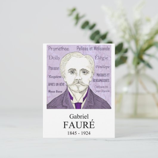 Fauré Briefkaart (Staand voorkant)