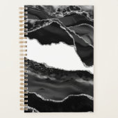 Fausse Agate Marbrée Noir Blanc Pierre Moderne Ten (Devant)