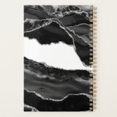 Fausse Agate Marbrée Noir Blanc Pierre Moderne Ten (Dos)