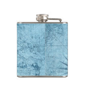 Fausse carte de l'ancien monde, flasque à hip flas (Dos)