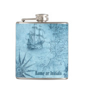 Fausse carte de l'ancien monde, flasque en vinyle  (Devant)