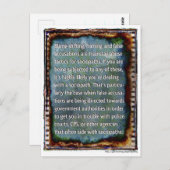 Fausse carte postale Accusations (Devant / Derrière)