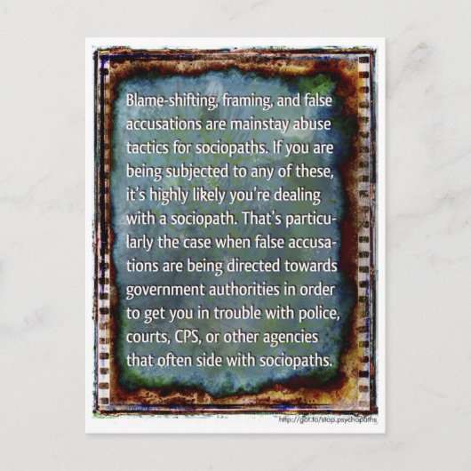 Fausse carte postale Accusations (Devant)