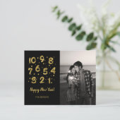 Fausse carte postale photo de Nouvel An à compte à (Debout devant)