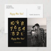 Fausse carte postale photo de Nouvel An à compte à (Devant / Derrière)