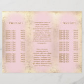 fausse feuille d'or conception papillon rose broch (Dos)