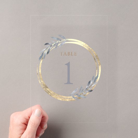 fausse feuille métallique et numéro de table bleu (In situ (ordinateur de poche))