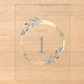 fausse feuille métallique et numéro de table bleu (Recto)