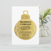 fausse feuille or fête de vacances invitation (Debout devant)