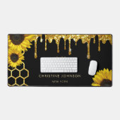 fausse parties scintillant abeille et tournesol (Clavier et souris)