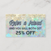 fausse parties scintillant opale carte de référenc (Devant)