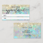 fausse parties scintillant opale texture carte de (Devant / Derrière)