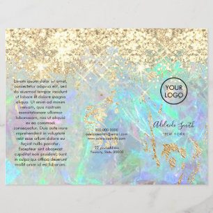 fausse parties scintillant opale triplée brochure