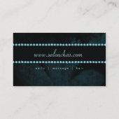 Fausse pierre bleue de coeur de carte de visite de (Dos)