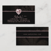 Fausse pierre de coeur de rose de carte de visite (Devant / Derrière)