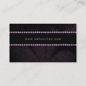 Fausse pierre de coeur pourpre de carte de visite (Dos)