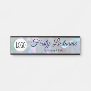Fausse plaque de porte de bureau en nacre Mère