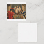 Faust en Mephistopheles die kaas afspelen Vierkante Visitekaartje (Voorkant / Achterkant)