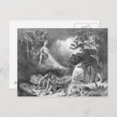 Faust en Mephistopheles van de heksen Briefkaart (Voorkant / Achterkant)
