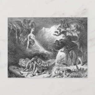 Faust en Mephistopheles van de heksen Briefkaart