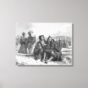 Faust en Wagner in gesprek Canvas Afdruk