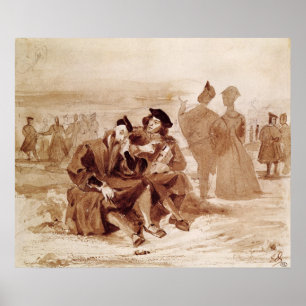 Faust en Wagner in gesprek in Poster