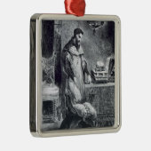 Faust in zijn studie, van Goethe's Faust, 1828. Metalen Ornament (Rechts)