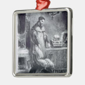 Faust in zijn studie, van Goethe's Faust, 1828. Metalen Ornament (Links)