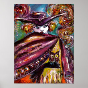 FAUST / Mysterieus masker met driekantige hoed en Poster