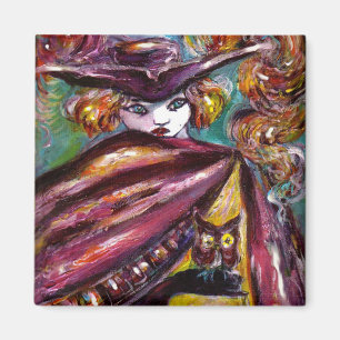 FAUST/mysterieus masker met Tricorn en Owl Magneet