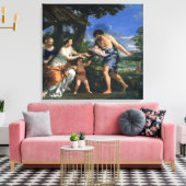 Faustulus verroeit Romulus en Remus Canvas Afdruk (Insitu (Woonkamer))