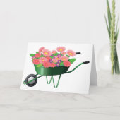 Fauteuil Roulant Plein De Fleurs Cartes De Voeux (Devant)