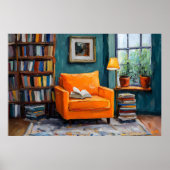 Fauvist Reading Nook Art –  Gezellig Huis Poster (Voorkant)