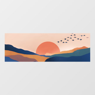 Fauvistische Horizon | Aardse Rand UNS 60L Tank Raamsticker