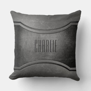 Faux, aangepaste monogram, kussens voor metalen