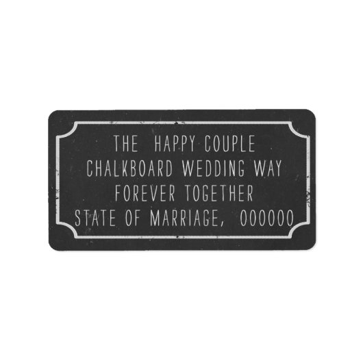 Faux-Adresetiketten met Chalkboardstijl Etiket (Voorkant)