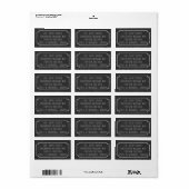 Faux-Adresetiketten met Chalkboardstijl Etiket (Full Sheet)