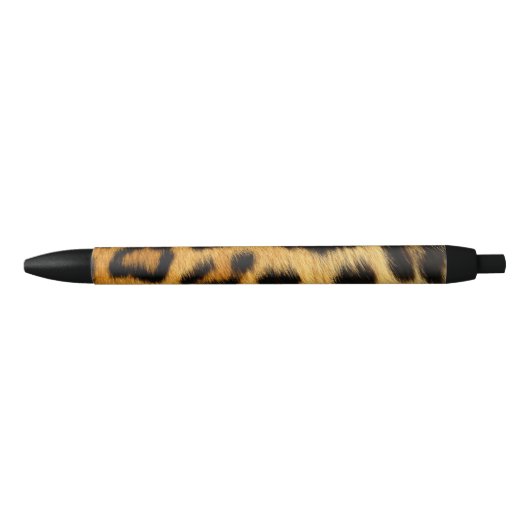 Faux African Leopard Fur sur stylo à écriture noir (Devant)