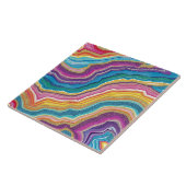 Faux agaat liefhebbers patroon tegeltje (Zijkant)