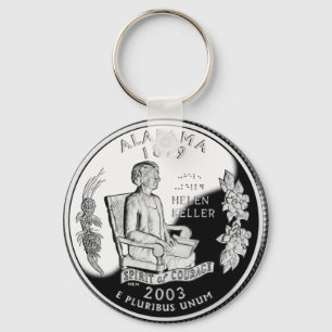 Faux Alabama State Quarter Spirit of Courage Sleutelhanger