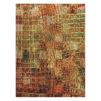 Faux Alligator Animal Skin Leather Red Brown Tafelkleed