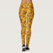 Faux Animal Print Pattern Yellow Leggings (Achterkant)